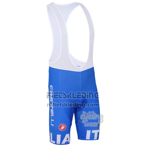 2016 Fietskleding Italie Wit en Blauw Korte Mouwen en Koersbroek